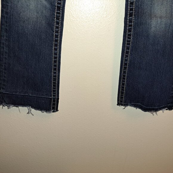 Miss Me Mid-rise Boot Jeans With Embroidery,Riveting, Rhinestones &Flap Pockets - Picture 8 of 14